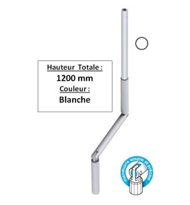 Manivelle BLANCHE alu diam 15 Long tot 1200 GB211200Diamètre Exter 15 SIMU-ACCESSOIRES