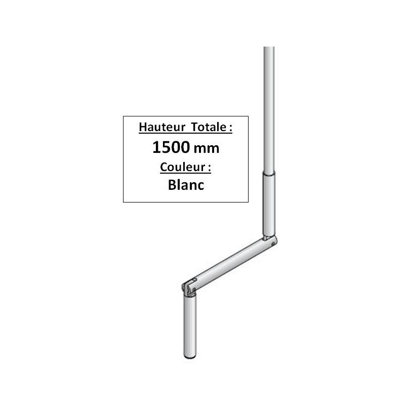 MANIVELLE BLANCHE DIAMETRE 14 LGR TOTALE 1500 2004131Diamètre Exter 14SIMU-ACCESSOIRES