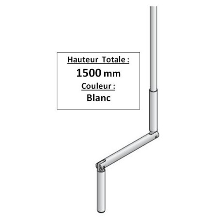 MANIVELLE BLANCHE DIAMETRE 14 LGR TOTALE 1500 2004131Diamètre Exter 14SIMU-ACCESSOIRES