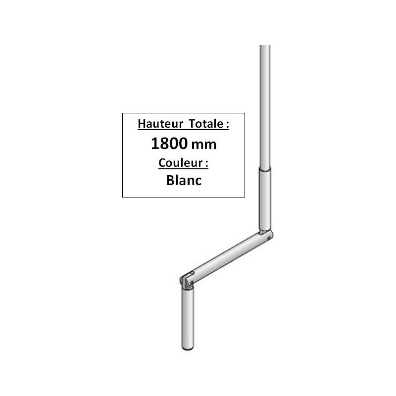 MANIVELLE BLANCHE DIAMÈTRE 14 LGR TOTALE 1800 2004132Diamètre Exter 14SIMU-ACCESSOIRES