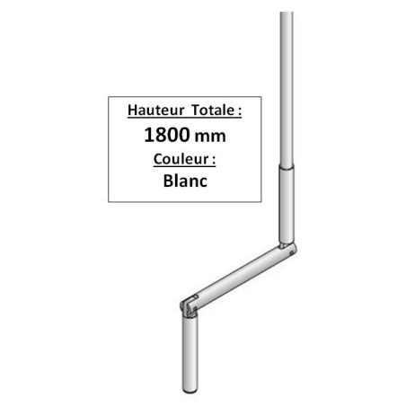 MANIVELLE BLANCHE DIAMÈTRE 14 LGR TOTALE 1800 2004132Diamètre Exter 14SIMU-ACCESSOIRES