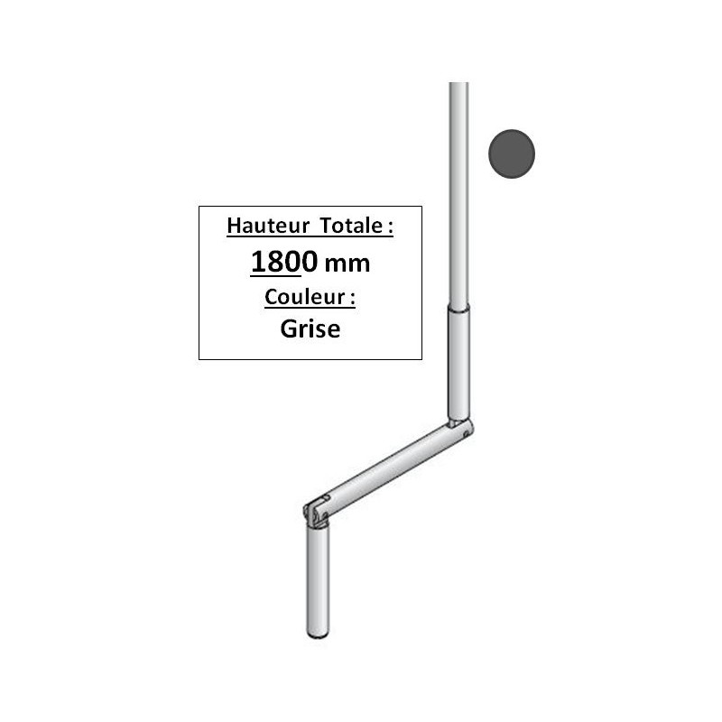 MANIVELLE GRISE DIAMETRE 14 LGR TOTALE 1800 2004134Diamètre Exter 14SIMU-ACCESSOIRES