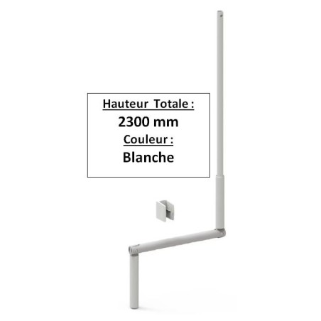 MANIVELLE BLANCHE SELECTALU. LGR TOTALE 2300 E801PDiamètre Exter 12 ZURFLUH-FELLER