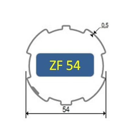 Jeux d'Adaptation Tube Nervuré ZF 54 mm 9001465Jeux AdaptationSIMU
