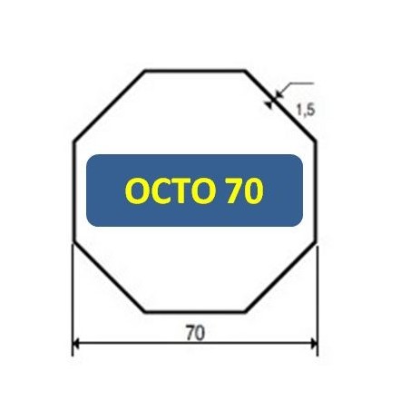 Jeux d'Adaptation Tube OCTOGONAL 70 mm 9410336Jeux AdaptationSIMU