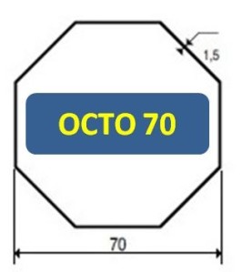 Jeux d'Adaptation Tube OCTOGONAL 70 mm 9410336Jeux AdaptationSIMU
