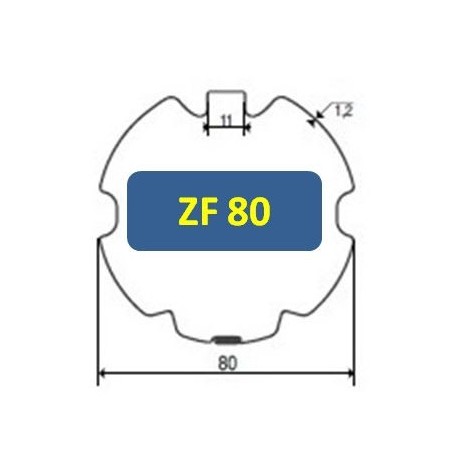 Jeux d Adaptation Tube Nervuré ZF 80 mm 9001474Jeux AdaptationSIMU