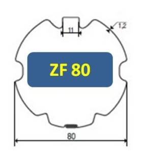 Jeux d Adaptation Tube Nervuré ZF 80 mm 9001474Jeux AdaptationSIMU