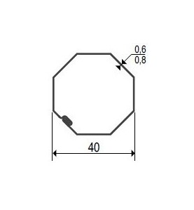 Jeux d Adaptation Tube Octogonal 40 mm 9500387Accessoires LS 40SIMU