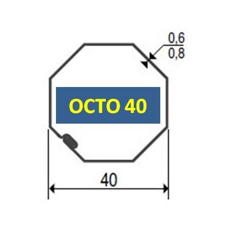 Jeux d Adaptation Tube Octogonal 40 mm 9500387Accessoires LS 40SIMU