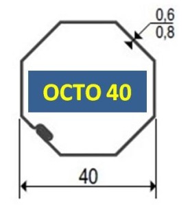 Jeux d Adaptation Tube Octogonal 40 mm 9500387Accessoires LS 40SIMU