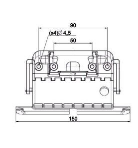 Verrou CLIKSUR - 2 MAILLONS -lame de 8 mm H875EProduits PharesZURFLUH-FELLER