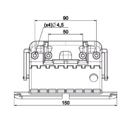 Verrou CLIKSUR - 3 MAILLONS -lame de 8 mm