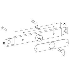 Serrure de lame finale -Montage en Applique -2 Clés H811Accessoires lame finaleZURFLUH-FELLER