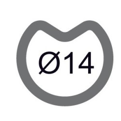 Sachet Espagnolette Pvc NOIRE pour tige 14