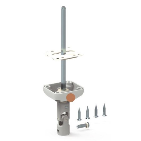 Bloc Guide 45° genouillère-MARRON-45x50- Blanc -6P 7 mm D176NGHéxa 7ZURFLUH-FELLER