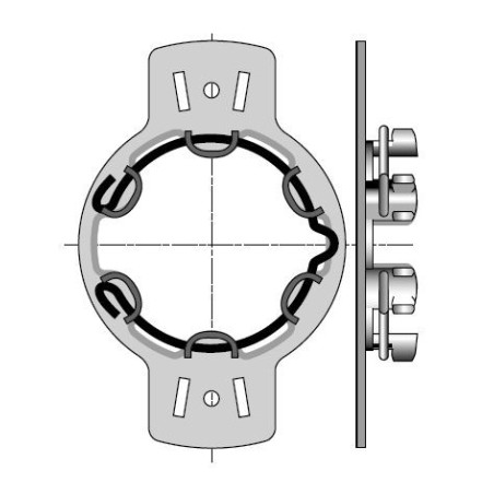Support moteur OMEGA ( Entraxe 90 ) 9410705Support SomfySomfy