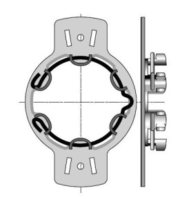 Support moteur OMEGA ( Entraxe 90 ) 9410705Support SomfySomfy