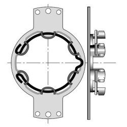 Support moteur OMEGA ( Entraxe 100 ) 9410703Support SomfySomfy