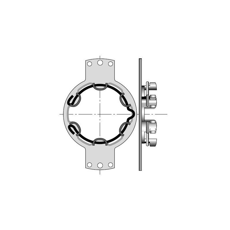 Support moteur OMEGA ( Entraxe 100 ) 9410703Support SomfySomfy