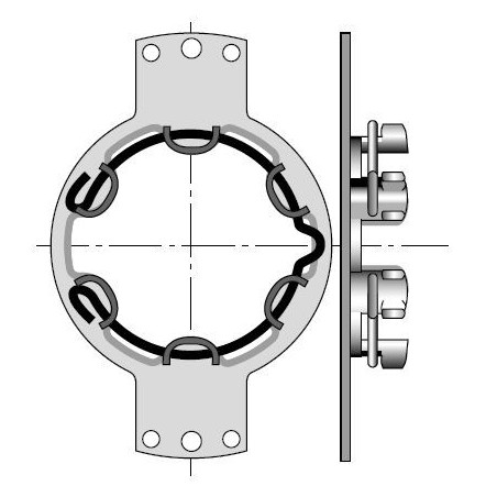 Support moteur OMEGA ( Entraxe 100 ) 9410703Support SomfySomfy