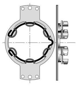 Support moteur OMEGA ( Entraxe 100 ) 9410703Support SomfySomfy