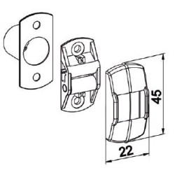 GUIDE SANGLE VERTICAL BLANC -G217