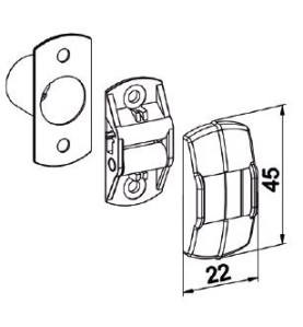 GUIDE SANGLE VERTICAL BLANC -G217 G217Sangle de 14 mmZURFLUH-FELLER