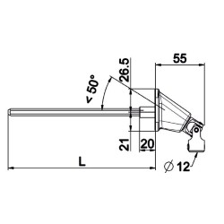 Double cardan 90 ° 80X47-Nickelé-Carre de 8 mm
