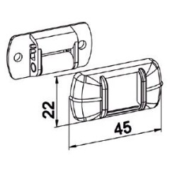 GUIDE SANGLE HORIZONTAL BLANC -G218
