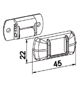 GUIDE SANGLE HORIZONTAL BLANC -G218 G218Sangle de 14 mmZURFLUH-FELLER