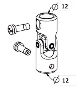 Genouillère Acier MARRON D18 Extérieur. D12/D12 F783BAcierZURFLUH-FELLER