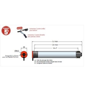 MOTEUR SIMU T3,5 EHZ 12V CC 10/18 2009082Motorisation SolaireSIMU