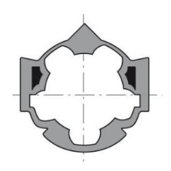 Jeux d Adaptation Tube hexagonal Bubendorff 48 mm 9410309Jeux AdaptationSIMU