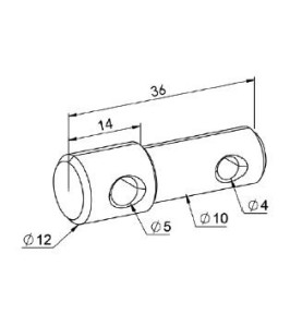 ADAPTATEUR GENOUILLERE TRINGLE DIAM.13 D423BAccessoires ZURFLUH-FELLER