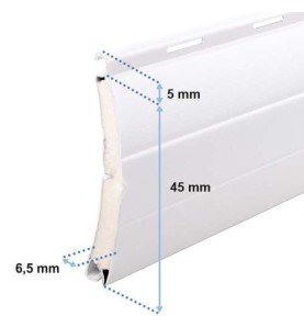 Pack 4 lames Alu 45 mm -3500 mm de long-Blanche LA45R3500B4Lame Alu 45 mm isolé 9 mmZURFLUH-FELLER