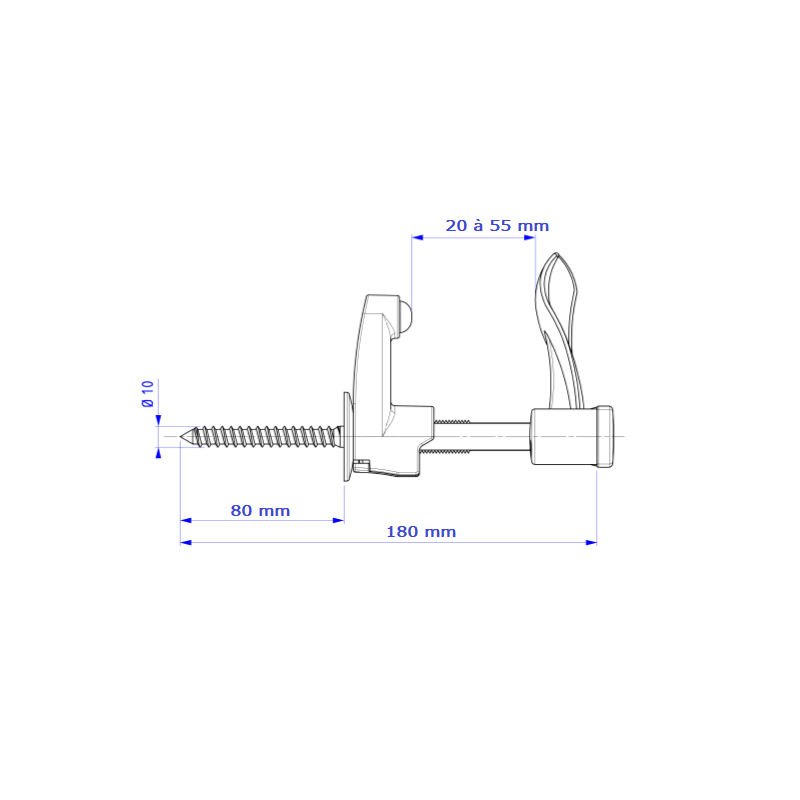 ARRET DE VOLET COMTOIS COMPOSITE BLANC -VOLET SIMPLE ARK3002B1Volets BattantsMPM