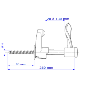ARRET DE VOLET COMTOIS COMPOSITE NOIR -VOLET DOUBLE ARK3005N1Volets BattantsPLASTIGOND