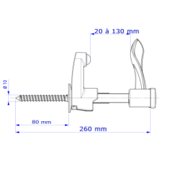 ARRET DE VOLET COMTOIS COMPOSITE BLANC -VOLET DOUBLE