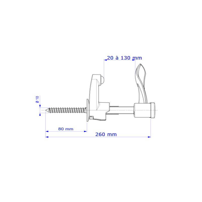 ARRET DE VOLET COMTOIS COMPOSITE BLANC -VOLET DOUBLE ARK3005B1Volets BattantsMPM
