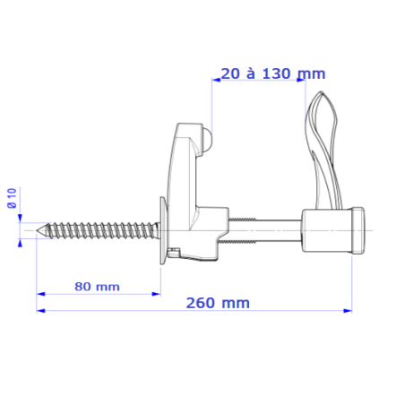 ARRET DE VOLET COMTOIS COMPOSITE BLANC -VOLET DOUBLE