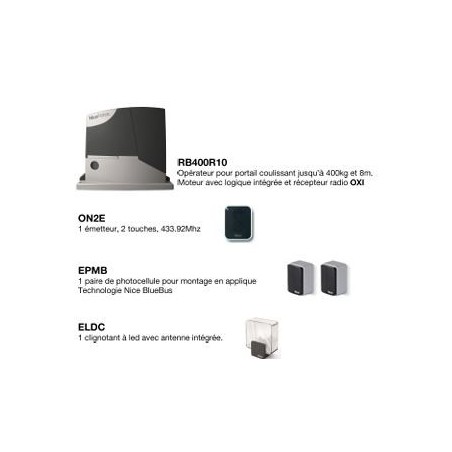 KIT MOTORISATION PORTAIL COULISSANT ROBUS 600 - RB600BDKCE