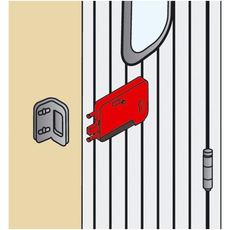 Serrure Réversible pour porte de garage Coulissante TDEA571301Pièces détachées Portes de garageTIRARD et BURGAUD