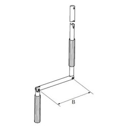 MANIVELLE BLANCHE DIAMETRE 14 LGR TOTALE 1500