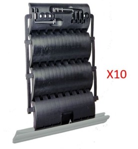 LOT DE 10 Verrou OCTOCLIC - 3 MAILLONS-lame de 8 mm et 14 mm-Tube OCTO 60 H890EX10Attaches TablierZURFLUH-FELLER