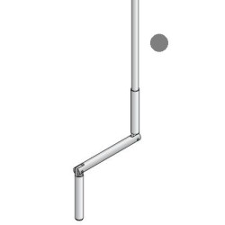 MANIVELLE GRISE DIAMETRE 14 LGR TOTALE 1800