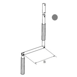 MANIVELLE GRISE DIAMETRE 14 LGR TOTALE 1800