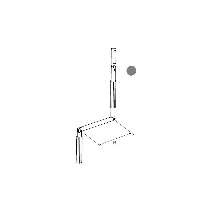 MANIVELLE GRISE DIAMETRE 14 LGR TOTALE 1800 2004134Diamètre Exter 14SIMU-ACCESSOIRES