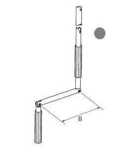 MANIVELLE GRISE DIAMETRE 14 LGR TOTALE 1800 2004134Diamètre Exter 14SIMU-ACCESSOIRES