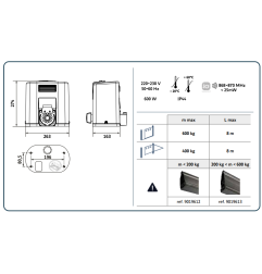 KIT MOTORISATION PORTAIL COULISSANT SOMFY ELIXO 3S IO PACK CONFORT